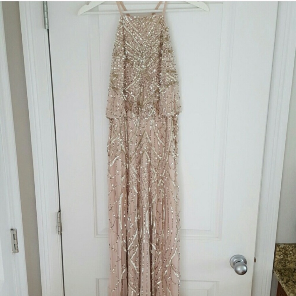 Adrianna Papell sequined gown